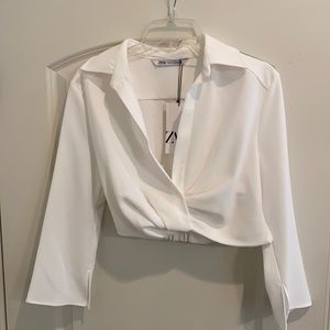 Brand new White Zara crop top